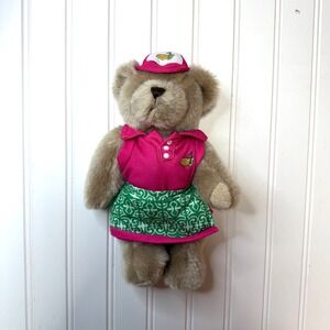 Masters 2017 Teddy Bear Golf Outfit Pink Green Embroidered Cap Polo Skirt